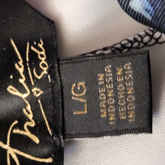 Thalia Sodi heavy weight knit floral print pull on pencil skirt, size L - Picture 9 of 10